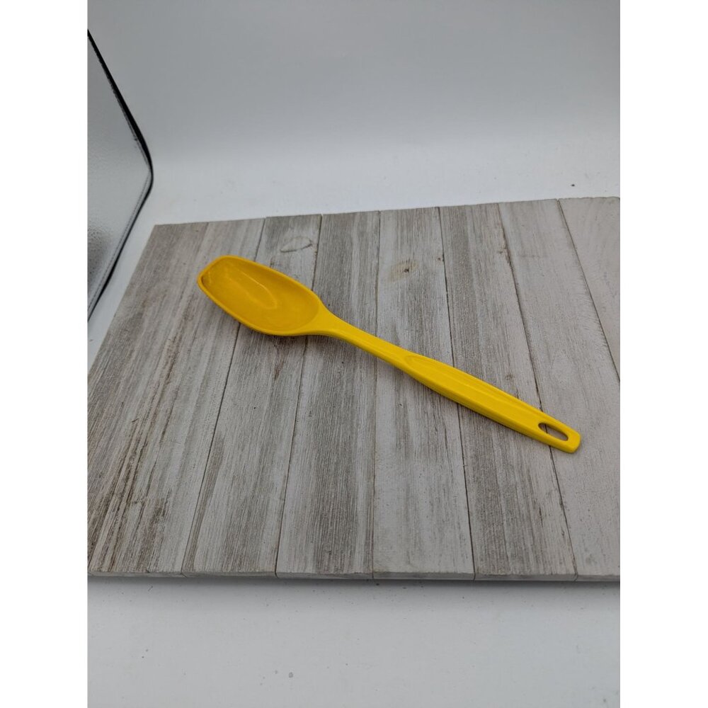 Vintage Foley Yellow Nylon Plastic Solid Spoon 11"